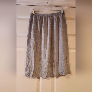 Vintage blue gray lightweight stretch pull on midi skirt size 10